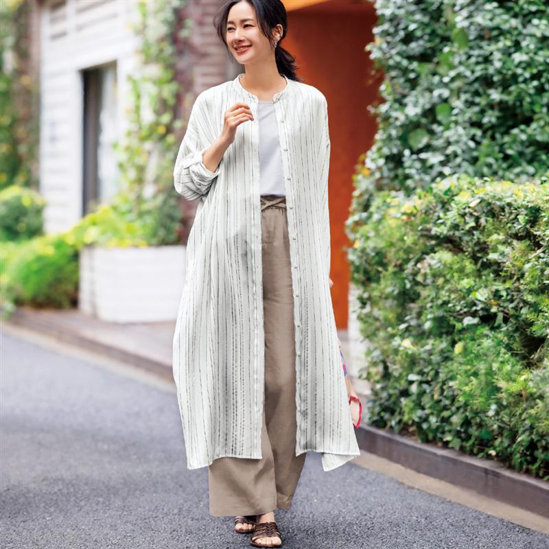 【ベルメゾン】羽織りに便利なロングシャツ ◆ ◆◇ レディース 女性 トップス シャツ ブラウス レディーストップス レディースシャツ レディーストップス ◇ 7,913円