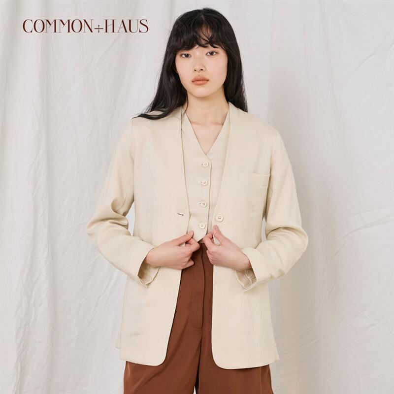 【ベルメゾン】 コモンハウス 麻混ノーカラージャケット ◆ S M L ◆◇ レディース 女性 アウター 上着 ジャケット ブルゾン レディースジャケット レディースブルゾン アウターウェア ◇｜ベルメゾン　大人ファッション 12,402円