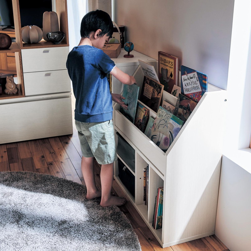 ベルメゾン お片付けしやすいキッズ収納ラック ホワイト 絵本収納 子供 子供用 家具 収納 キッズ収納 おもちゃ 絵本収納 棚 ラック 整理 こども Mpgbooks Com