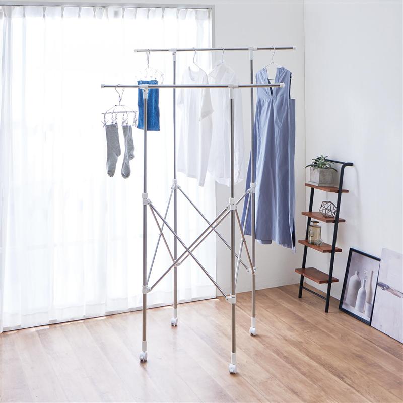 楽天市場 ベルメゾン 簡単 コンパクトに折りたためる室内物干し 物干し 洗濯 室内 ランドリー 家具 インテリアのベルメゾン