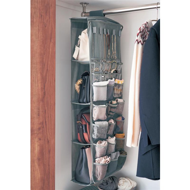 楽天市場 ベルメゾン タイツ バッグ アクセサリーなどが収納出来るクローゼット吊り収納 グレー 家具 収納 クローゼット 押入 家具 インテリアのベルメゾン