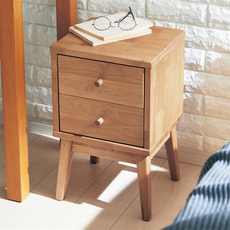 【20%OFF! 7/17 20:00-7/27 9:59】[完成品] 天然木 アルダー材 サイドチェスト | 幅30cm 奥行27cm(取っ手含まず) 高さ48cm ナチュラル ダークブラウン | 引出し リビング チェスト キャビネット リビングボード サイドボード 棚 新生活｜家具・インテリアのベルメゾン 12,557円