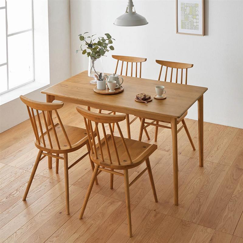 楽天市場】ベルメゾン 細身のシルエットが美しいオーク材のダイニング