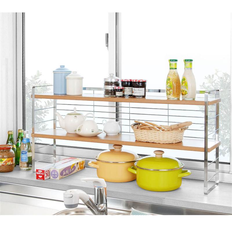 ベルメゾン ステンレス 頑丈出窓ラック 幅６０ 出窓やコンロ奥で使えるステンレス製頑丈ラック[日本製