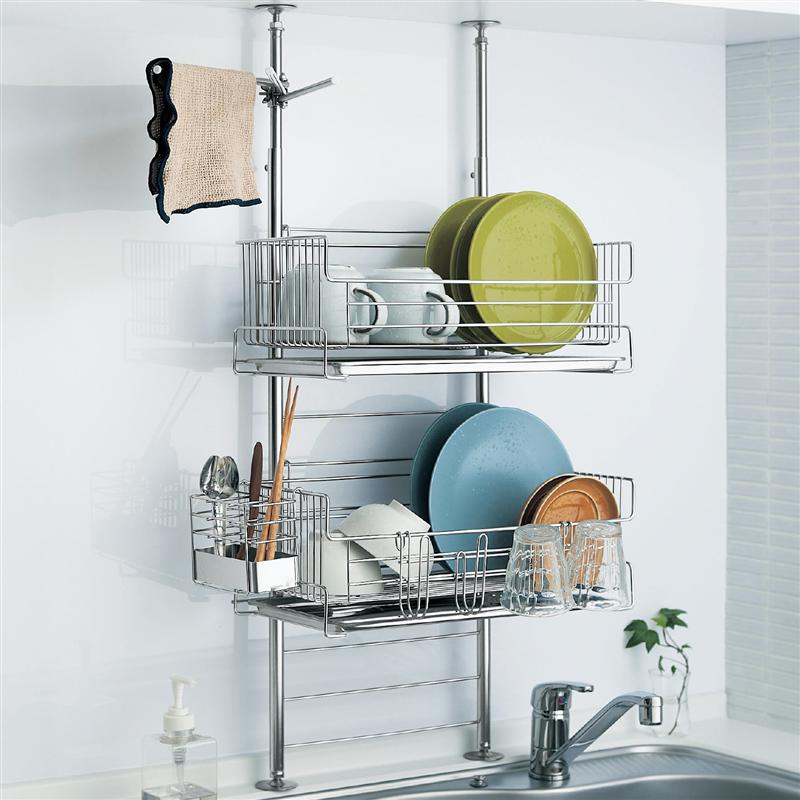 ベルメゾン 燕三条で作るキッチンつっぱりラック 燕三条で作るキッチンつっぱりラック［日本製］（シンク周り