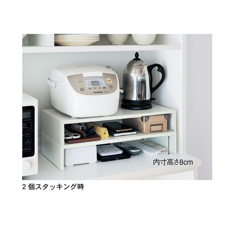 スタッキングもできる 高さにこだわった 伸縮 コの字ラック | キッチン収納 収納 キッチン 台所 レンジ周り収納 レンジ 収納 新生活 ラック 雑貨 本 有効活用 高さ スタッキング コの字