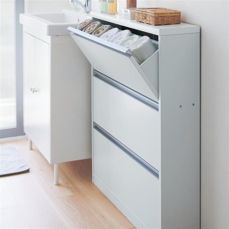 ベルメゾン　フラップキャビネット　チェスト　幅110cm フラップキャビネット［日本製］（キャビネット/リビングボード