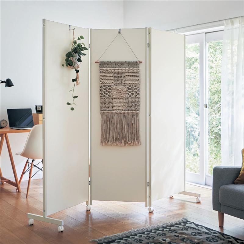 楽天市場】ベルメゾン キャスター付き間仕切りパーテーション ホワイト