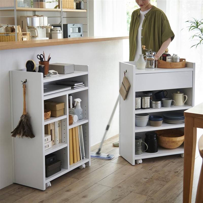 楽天市場】マルチに収納できる カウンターワゴン ◇ Bタイプ (引き出し