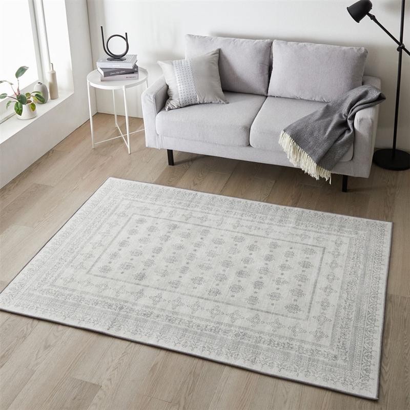 シンプルモダンテイストの洗えるプリントラグ ◆約200×240◆◇ ファブリック ラグ ラグマット マット カーペット じゅうたん 絨毯 エリアラグ 新生活 ◇|家具・インテリアのベルメゾン