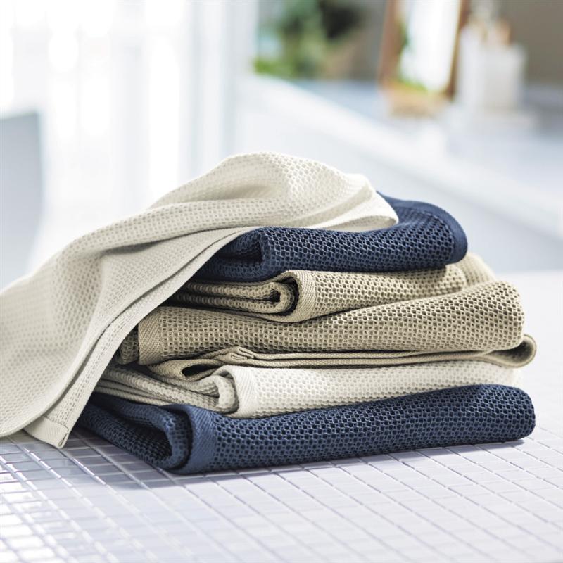 甘撚り糸 薄手 ワッフルタオル