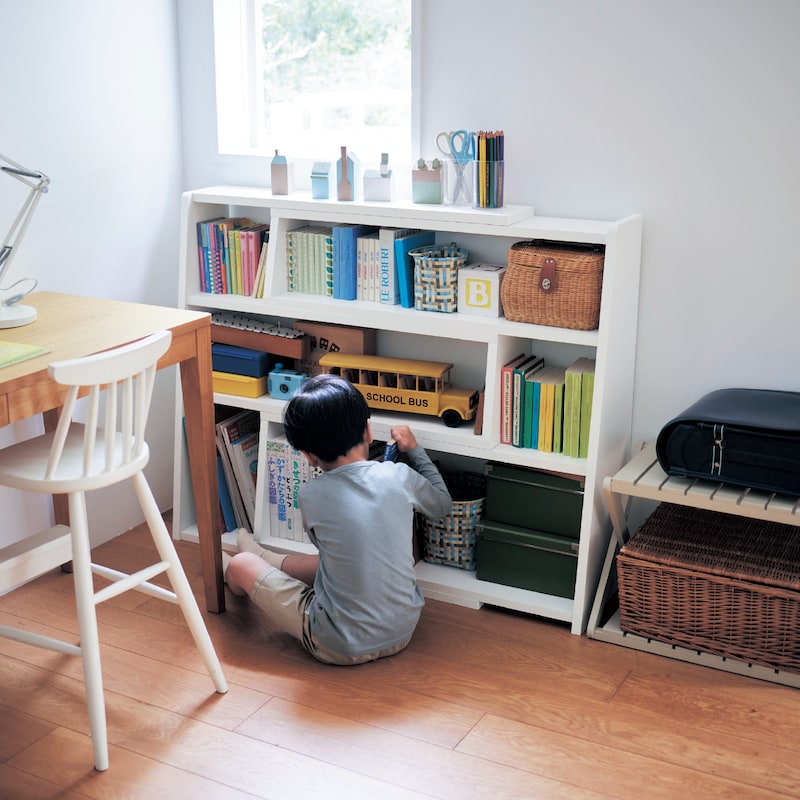 店内ほぼ全品P10倍!~11/27(木) 01:59】伸縮 腰高 本棚 | B／幅90~150cm