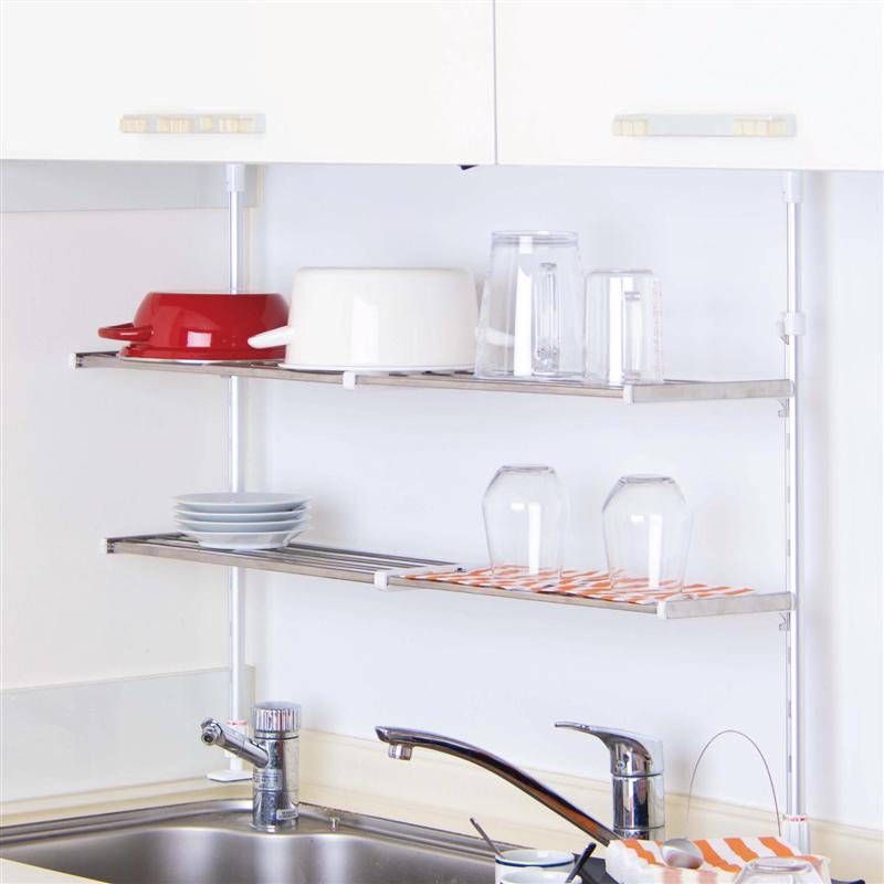 ベルメゾン 燕三条で作るキッチンつっぱりラック 燕三条で作るキッチンつっぱりラック［日本製］（シンク周り