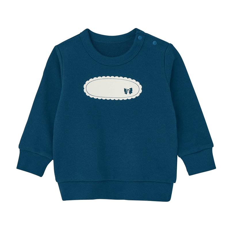 【ベルメゾン】 プチプラ! 裏毛 スウェット シャツ 「ネイビー(リボン)」 ◆ 80 90 95 ◆◇ ベビー服 ベビー 服 女の子 ベビー用品 トップス mitete
