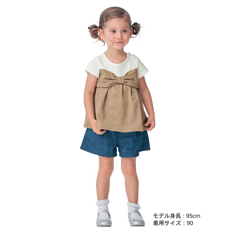【楽天市場】【ベルメゾン】 リボンビスチェ風 半袖 Tシャツ ...