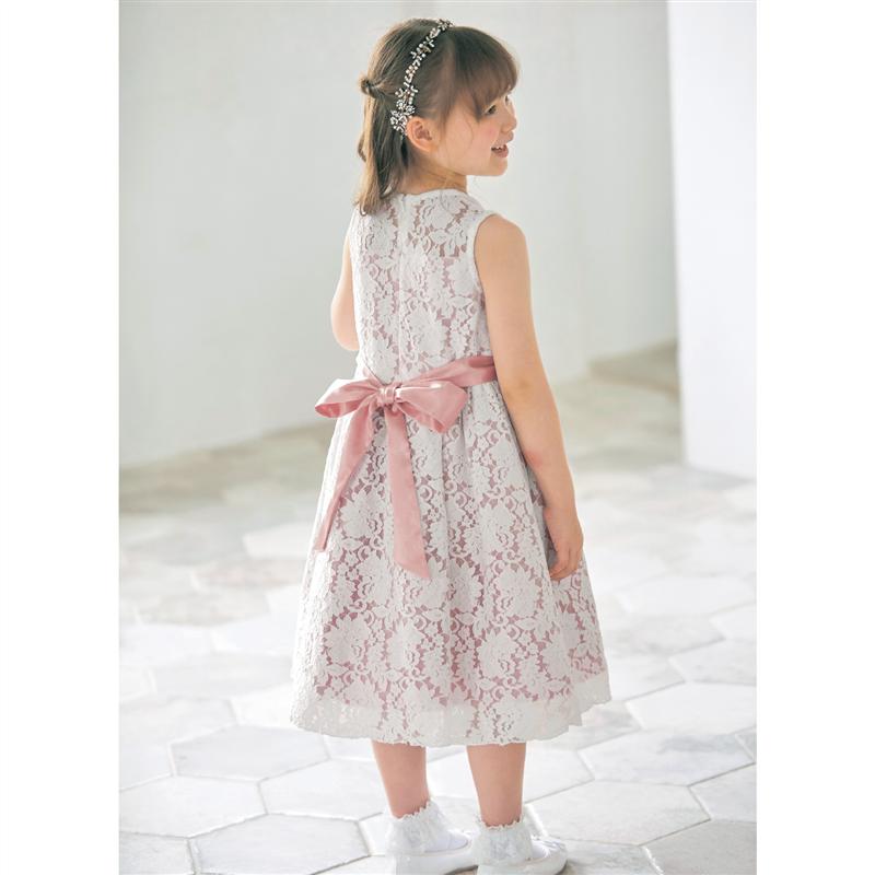 楽天市場 ベルメゾン ウエストリボン総レース フォーマル ドレス ピンク 140 150 女の子 子供服 こども 子供 キッズ トップス ワンピース ドレス 発表会 結婚式 よそゆき おでかけ ベルメゾン ママ