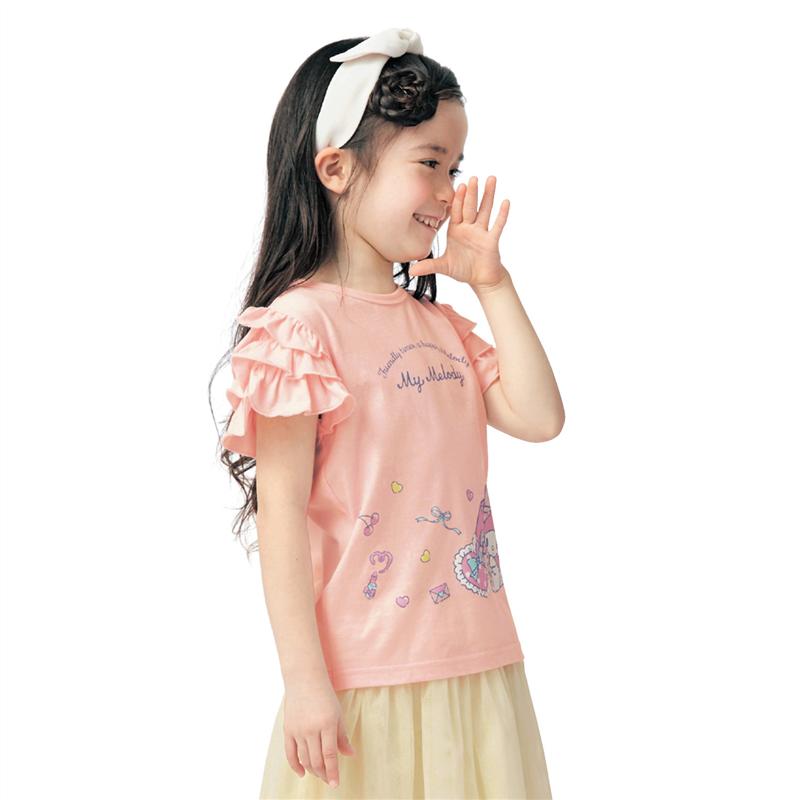 楽天市場 ベルメゾン ３段フリル Tシャツ サンリオ マイメロディ 90 100 110 1 130 140 子供服 子供 服 子供用品 ガールズ 女の子 子供用 Tシャツ 半袖 ベルメゾン ママ