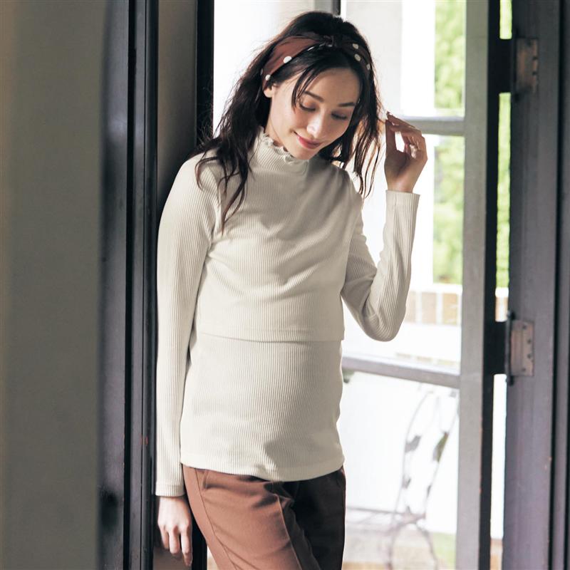 楽天市場 ベルメゾン 産後授乳にも便利 マタニティ メロウリブ プルオーバー ブラック M L 授乳服 妊婦 ママ 妊娠 トップス かわいい おしゃれ 通勤 レイカズン ニース Ray Cassin Niece ベルメゾン ママ