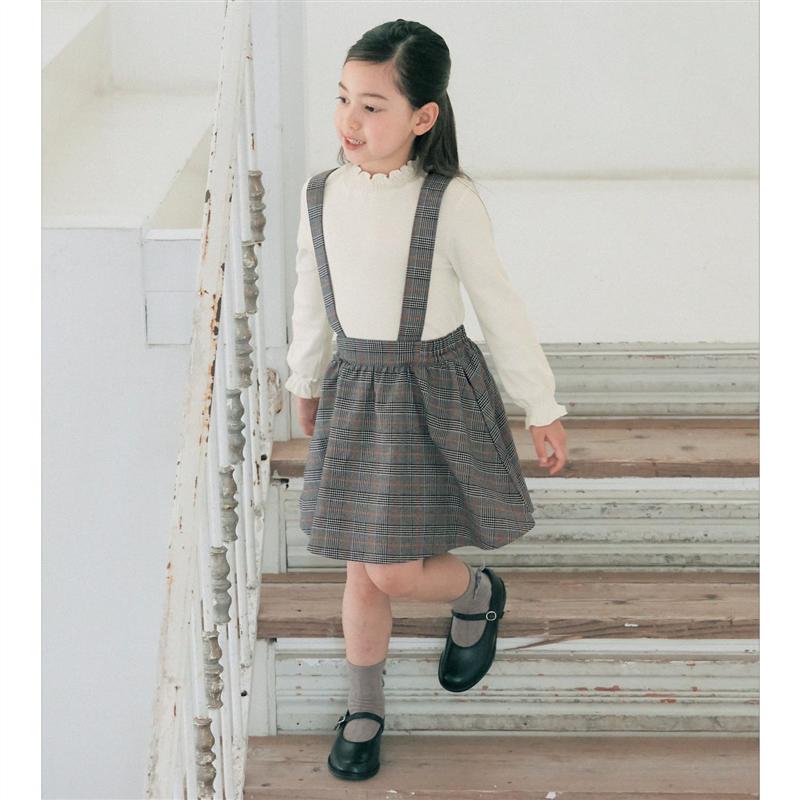 【ベルメゾン】 子供服 ジータ ストレッチ サスペンダー付き スカート ◆ 140-160 ◆◇ 子ども 子供 キッズ キッズ服 服 ボトム スカート  女の子 ガールズ 小学校 小学生 通学 通園 保育園 幼稚園 入園 入学 制服 発表会 22SS | ベルメゾン ママ