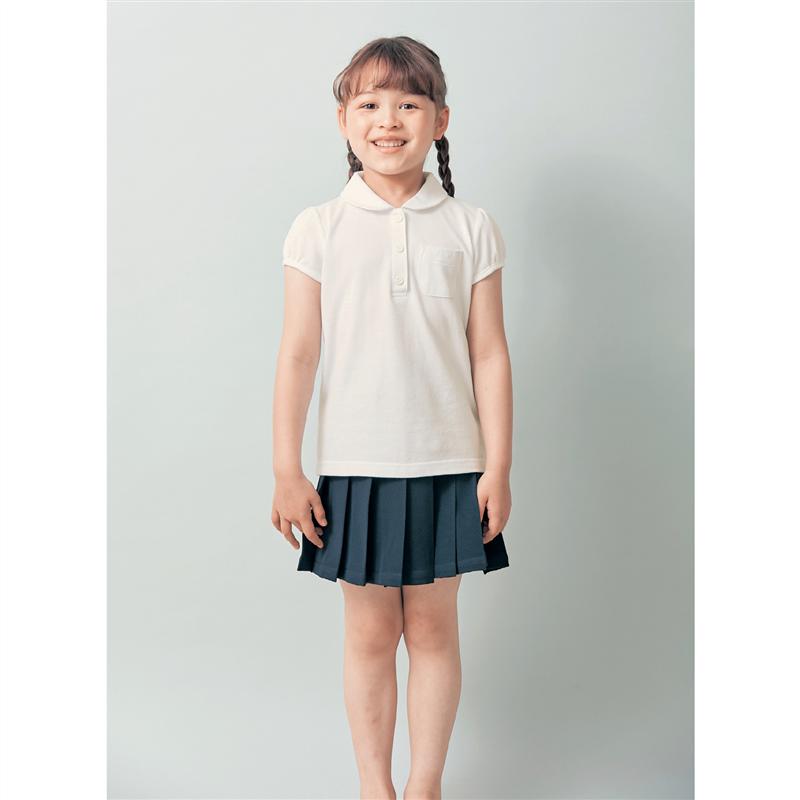 子供 制服 スナップボタン留め ガールズ 半袖 ポロシャツ 綿100％◇ 90 100 110 120 130 ◇ ◇ 子ども 子供 キッズ トップス  通園 通学 制服 スクールポロシャツ 小学校 小学生 保育園 幼稚園 入園 入学 トップス