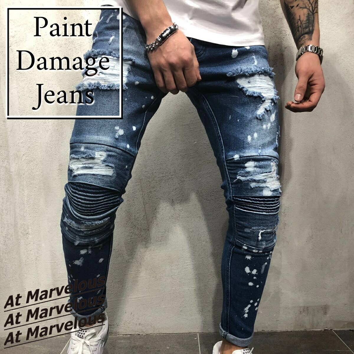 楽天市場 スーパーsaleお買い得商品 デニム ダメージデニムパンツ メンズデニムパンツ ダメージデニム ストレッチデニム ダメージパンツ ストレッチパンツ ストレッチジーンズ ダメージ ジーンズ カジュアル メンズパンツ ジーパン Gパン ジーンズ メンズ ストレッチ