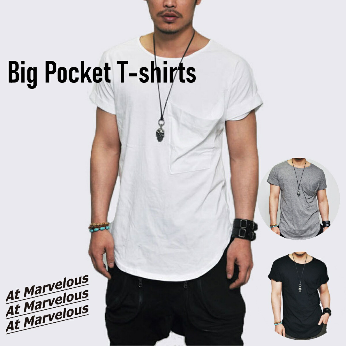 楽天市場 ビッグポケット 半袖tシャツ メンズ ラウンドカット半袖 カットソー 夏 トップス オシャレを探す Belle Marvelous