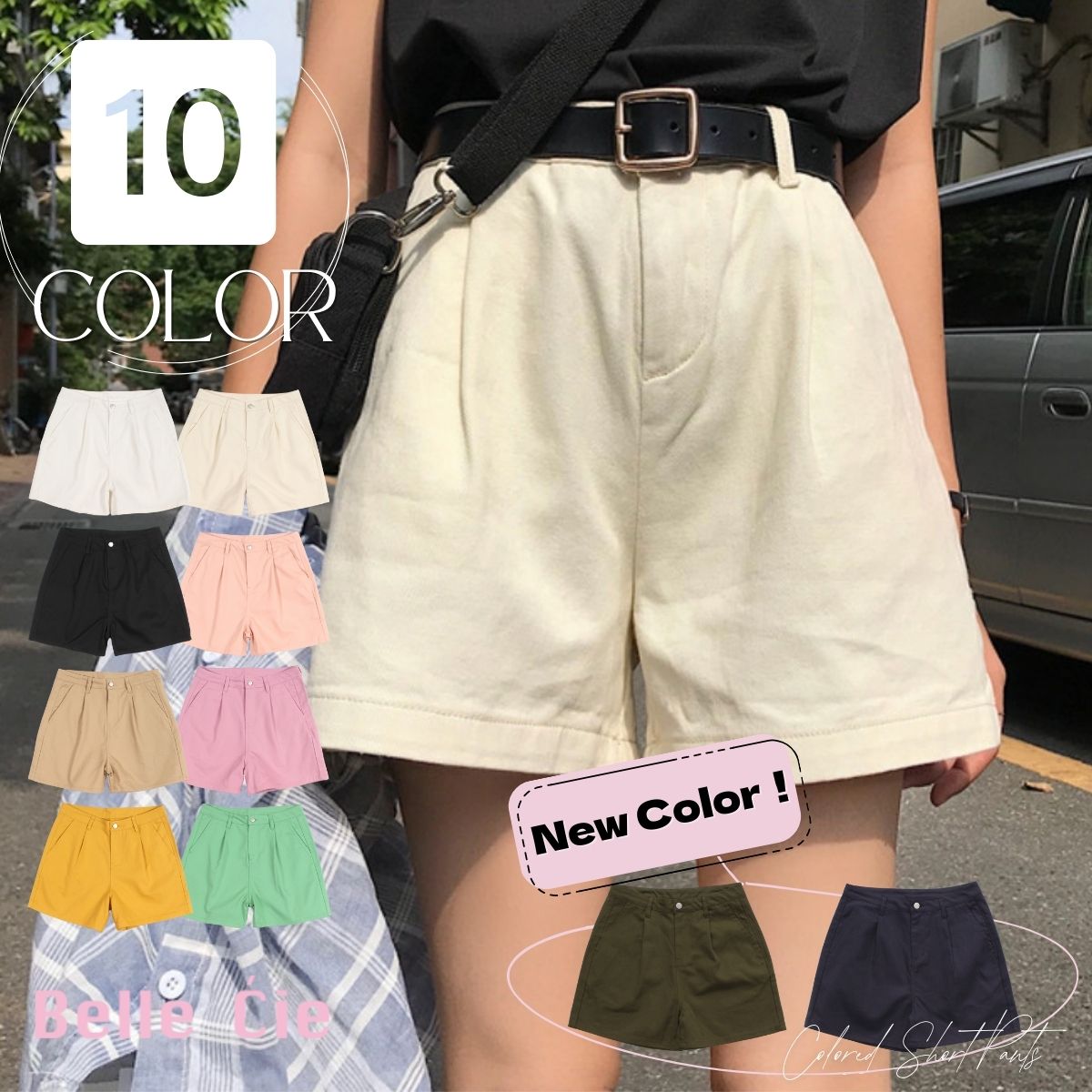 楽天市場】【送料無料】 ハイウエスト ショートパンツ レディース 綿