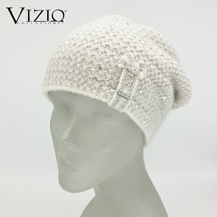編み物 イタリア製 かぶり笠 羊毛 モヘア レディース かぶり笠 秋冬《VIZIOヴィジオ》モヘア混編み物かぶり笠【白いこと系】1044-B通貨価値32000円 ベルモード