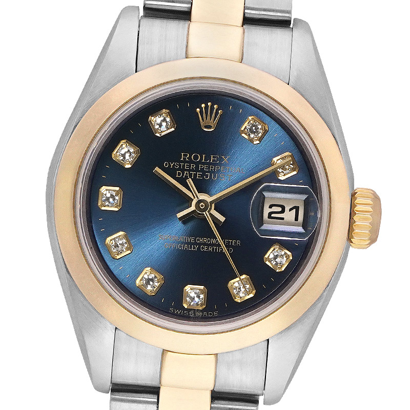 【保証書付】ROLEX ロレックス デイトジャスト 79163G P番 (ブルー)【中古】