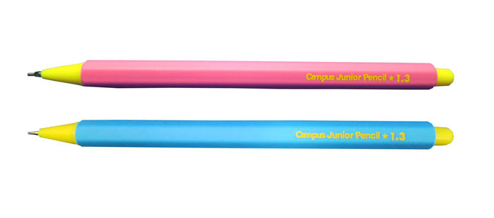 キャンパスジュニアペンシル　1.3mm　PS-C101P-1P（ピンク）/PS-C101B-1P（ブルー）コクヨ/KOKUYO　campusjuniorpecil*1.3　小学生のための、鉛筆感覚で書くことができる六角軸シャープペンシル