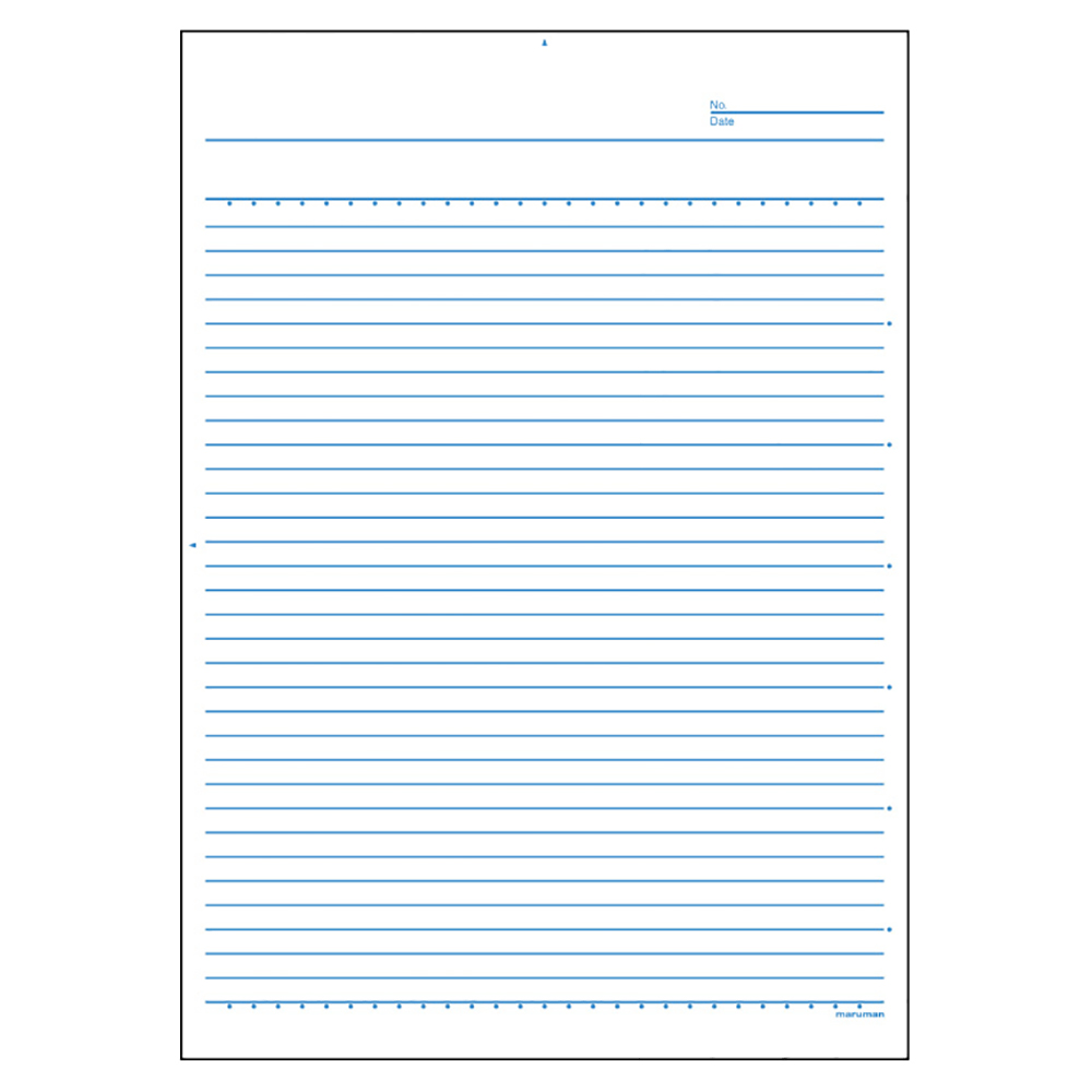 楽天市場 マルマン レポートパッド ｐ１４０ａ メモリ入り７mm罫３３行５０枚入 ａ４ Maruman レポート用紙 P140a べるえぽ
