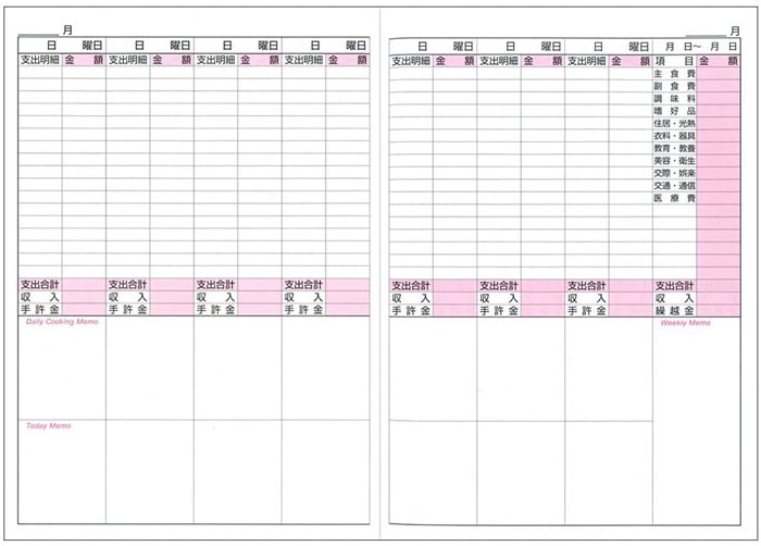 市場 B5サイズ レッド ビニールカバー付 J1238 J1237 ブルー 192ページ 支出記録 B5 全２色 ギンガムチェック家計簿