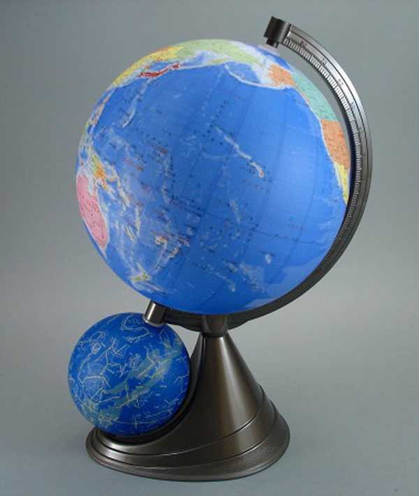 楽天市場 26cm 地球儀 ミニ天球儀一体型 昭和カートン 三貴工業 日本地図付 学習用地球儀 ２６ｇｆ ｊ 26gfj べるえぽ