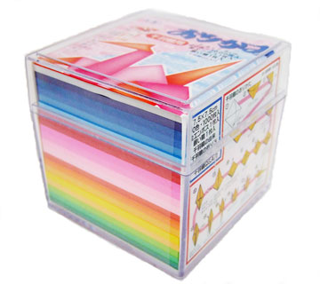 楽天市場 メール便不可 トーヨー千羽鶴用折り紙 ２０色１０００枚 ７ ５ ７ ５cm 0004 べるえぽ