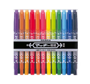 楽天市場】マッキー極細8色セット MCF-8C 細-極細（細1.0〜1.3mm、極細