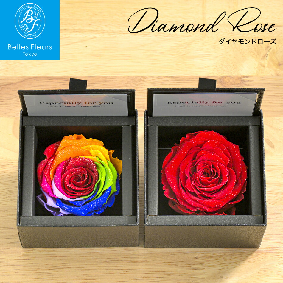 楽天市場】ガラスドーム ハート レインボーローズ プリザーブド