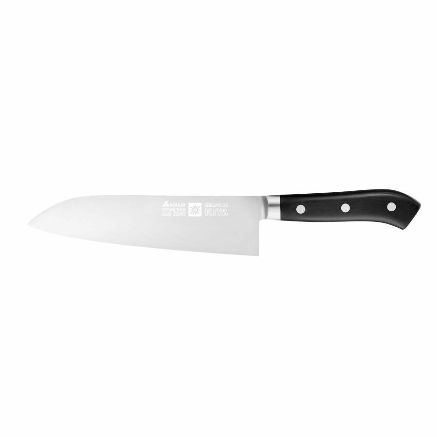 木屋　エーデルワイス洋包丁　No.160シリーズ　鎌型(三徳包丁)　180mm｜ベルセーブ