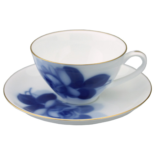 【楽天市場】大倉陶園 ブルーローズ ティー碗皿（カップ＆ソーサー） 30C/8211：ベルセーブ