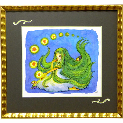 楽天市場】風鈴丸 額付き木版画 やさしい瞳 1997年 : ベルセーブ