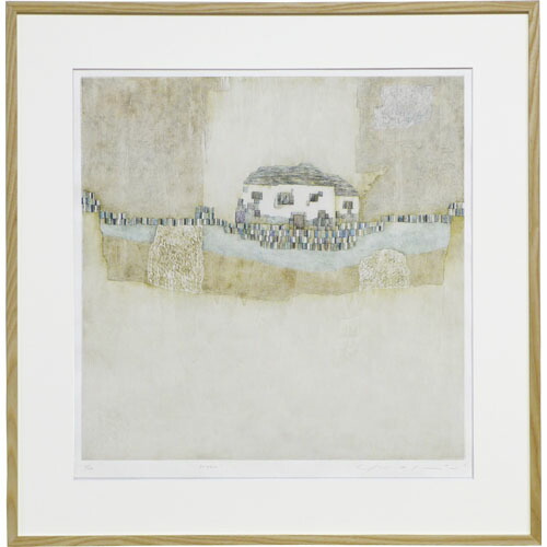 美品 岩切裕子「雲の記念日」木版画 直筆サイン・画廊シール有 お洒落な立体額装 美品 岩切裕子「雲の記念日」木版画 直筆サイン・画廊シール有 お洒落