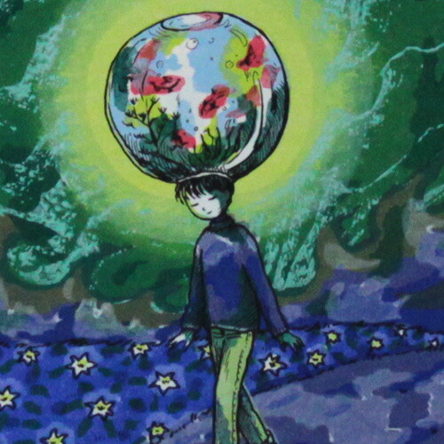 楽天市場】風鈴丸 額付き木版画 『サクラ♥サクヤ』 2009年