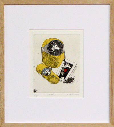 牛尾篤 額付き銅版画 山羊のチーズ 2002年|ベルセーブ