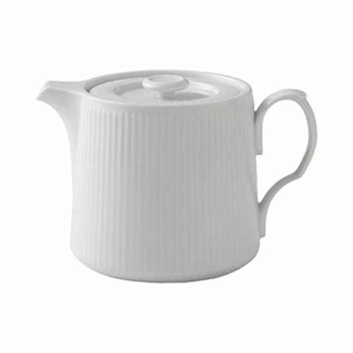 ロイヤル コペンハーゲン ホワイトフルーテッド ティーポット 茶こし付き