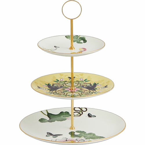 楽天市場】ウェッジウッド バタフライ ブルーム 2段ケーキスタンド