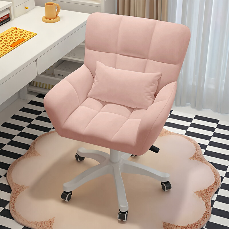 デスクチェア オフィスチェア パソコンチェア　ピンク　キャスター　回転　昇降式 123pk-1.jpg