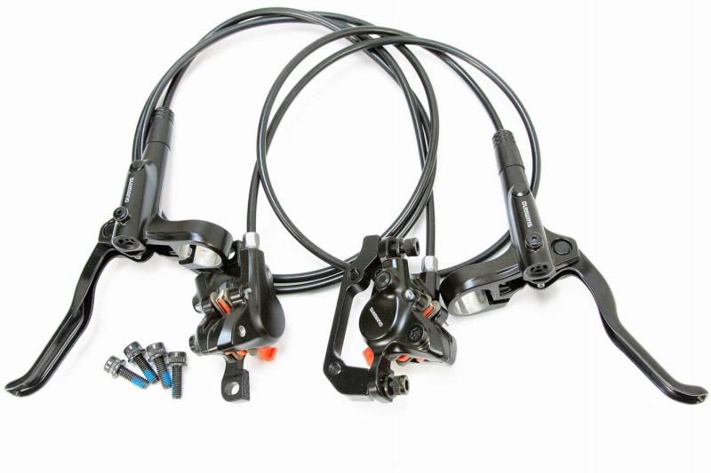 軽量 シマノ（SHIMANO） 高性能 油圧ディスクブレーキ BL-MT200 BR-MT200 前後セット ブラック (ローター無)