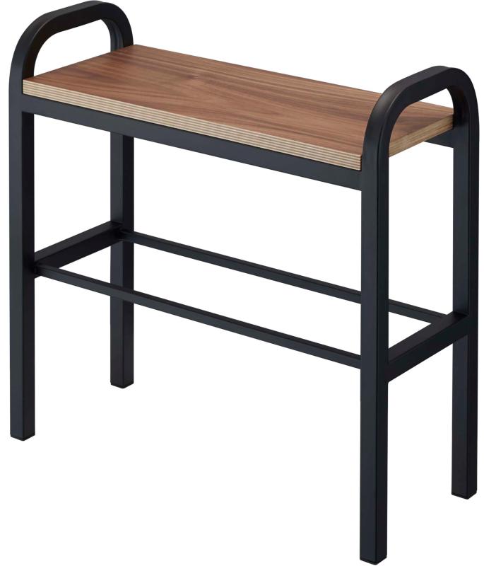 山崎実業(Yamazaki) 立ちやすい ベンチシューズラック ブラック 約W48XD19XH46cm タワー 玄関ベンチ シューズラック ハンドル付き 4788