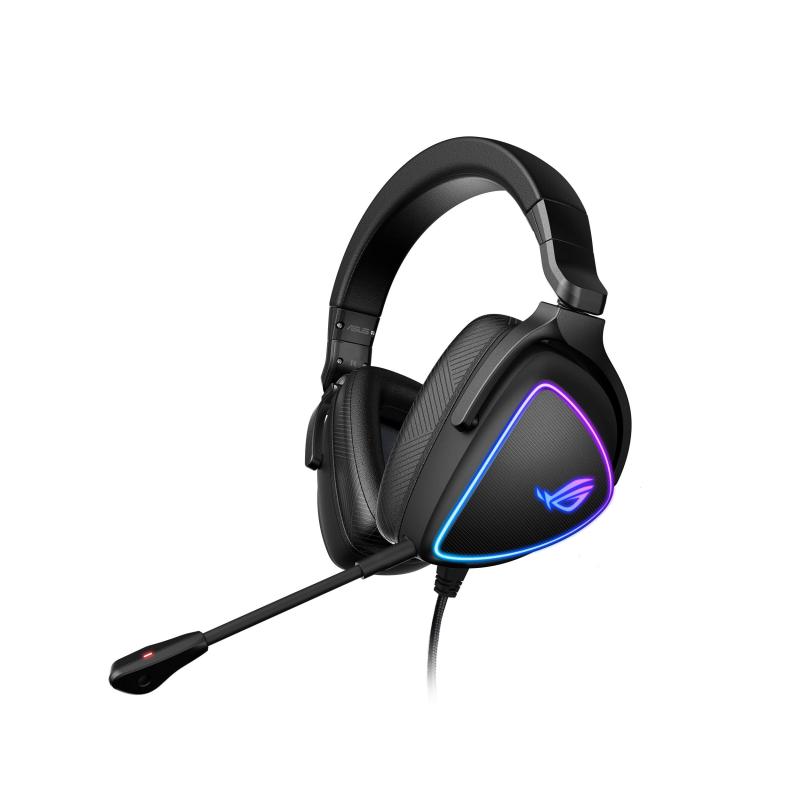 ASUS ゲーミングヘッドセット ROG DELTA S AIノイズキャンセリングマイク ハイレゾESS9281 MQAレンダリング技術 USB-C PS5/PS4/PC/Switch/スマートフォン 有線 軽量設計