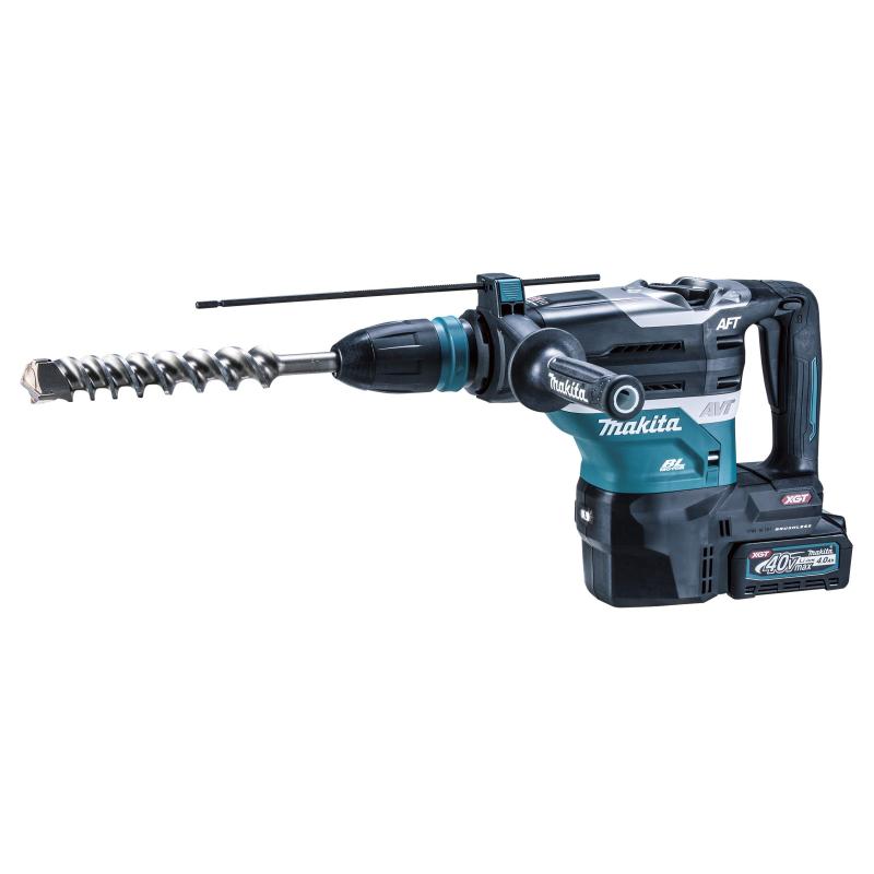 マキタ(Makita) 40粍申し受ける式ハンマドリル 40Vmax4Ah バッテリ2本・申し受ける器・入れもの付 HR005GRMX 青