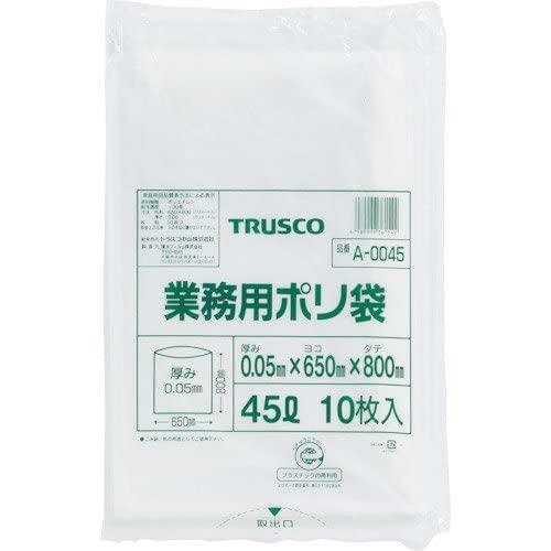 TRUSCO(トラスコ) 業務用ポリ袋 厚み0.05X20L 10枚入 A0020 × 50袋 【ケース販売】